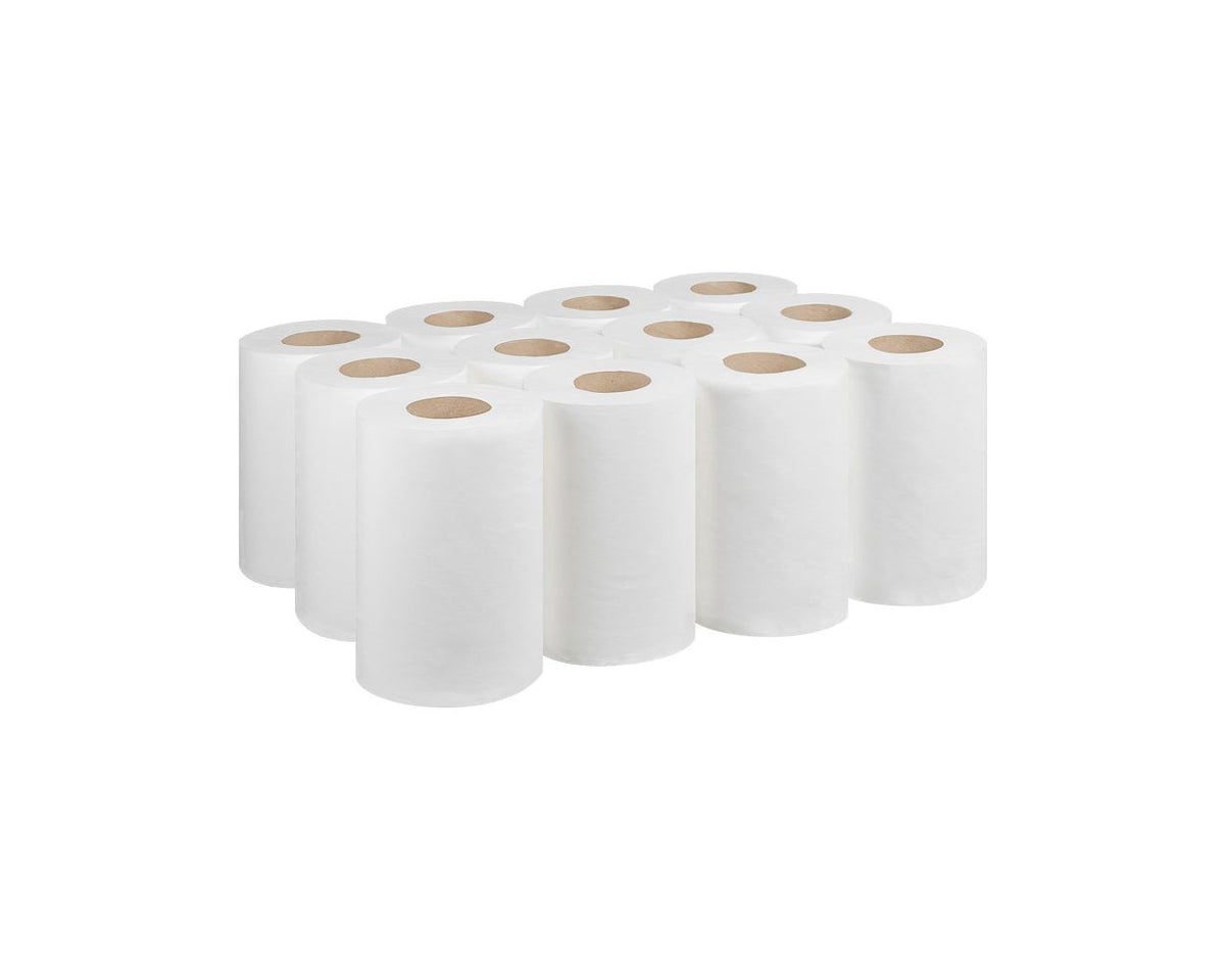 60m Mini Centrefeed White 12 Rolls per Case