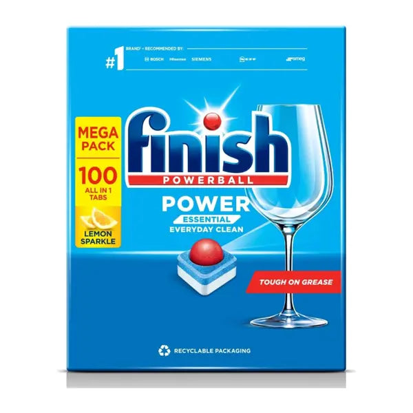 Finish AIO Powerball Dishwash Tabs Lemon 100's