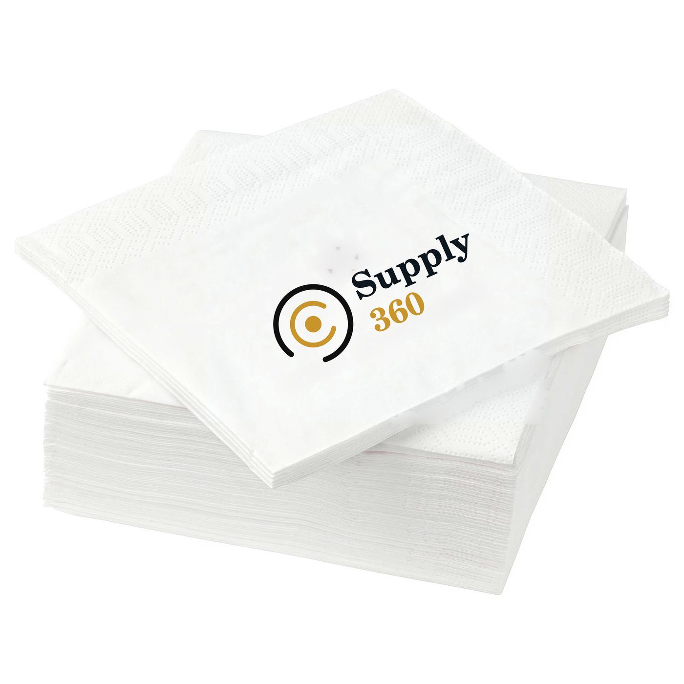 Napkins printed with the Supply 360 logo