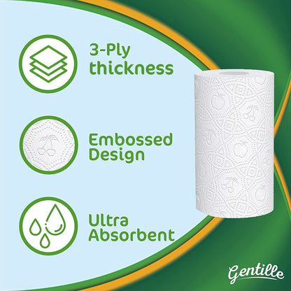 Gentille Extra 3Ply Kitchen Rolls – Packs of 2