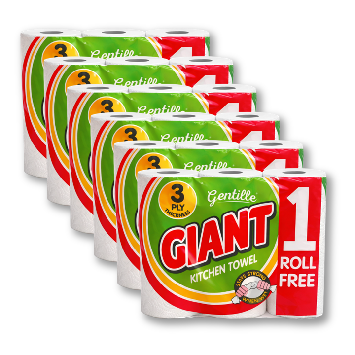 Gentille Giant 3ply Kitchen Rolls – Packs of 3