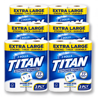 Titan XL 3Ply Kitchen Rolls – 1 Pack of 2 (2 Rolls)