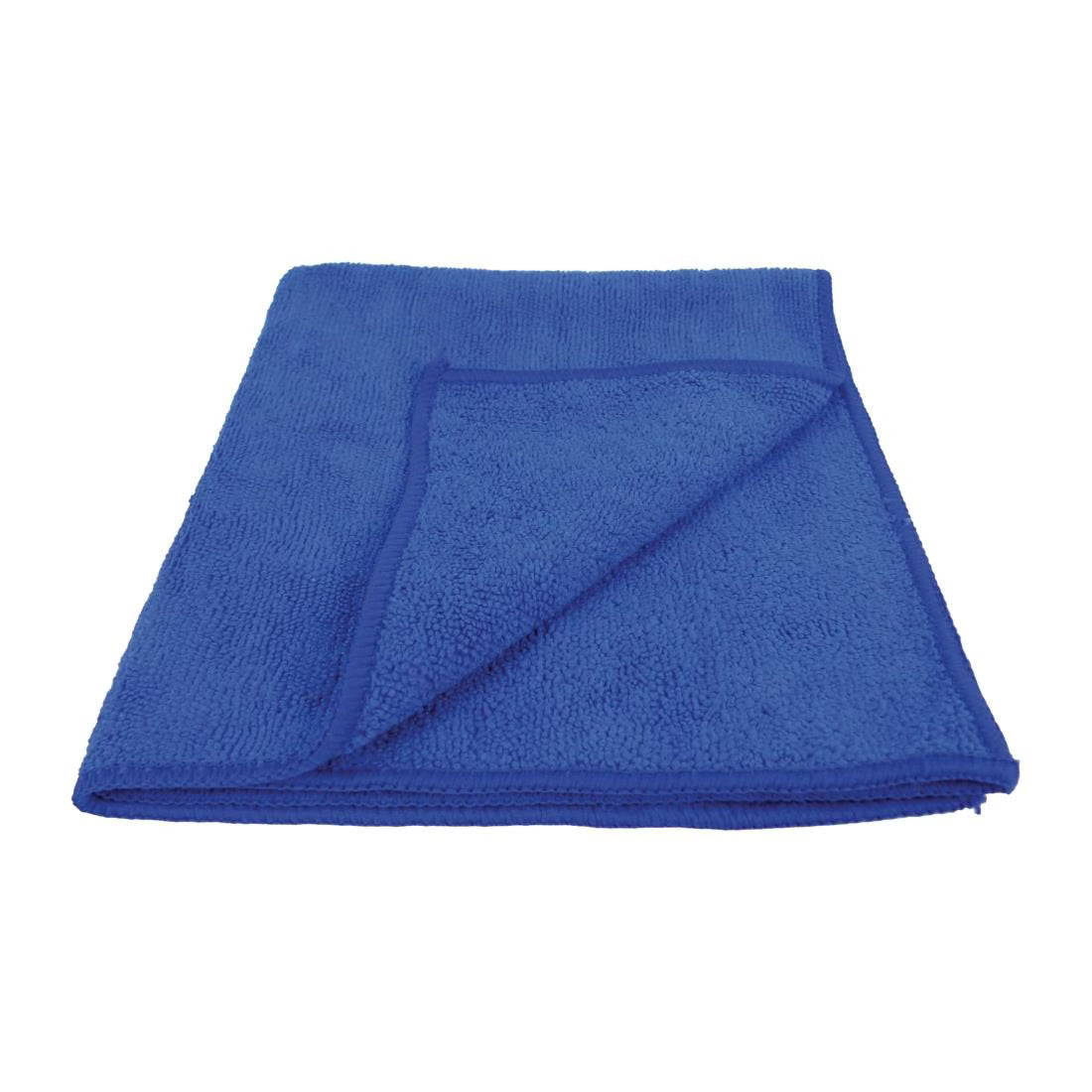 Blue Microfibre Cloths Large 10 Pack