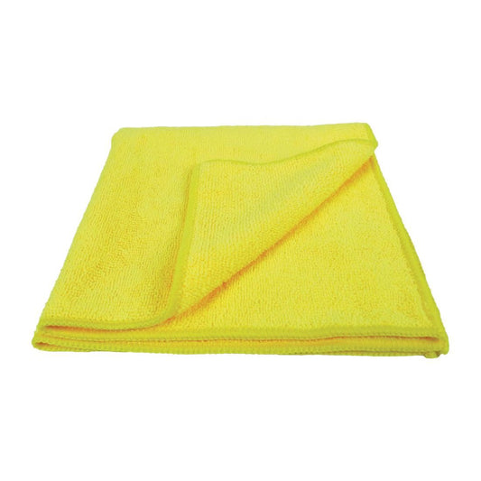 Yellow Microfibre Cloths Large 10 Pack
