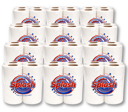 Splash 4 Pack 2ply Kitchen Rolls – 6 Packs of 4 (24 Rolls)
