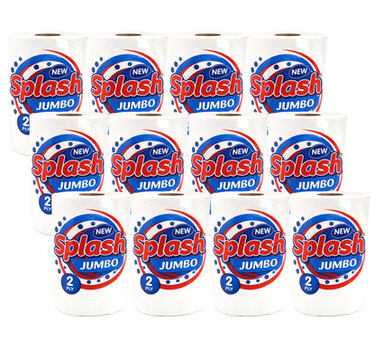 Splash Jumbo 2ply Kitchen Rolls (12 Rolls)