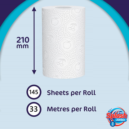Splash Jumbo 2ply Kitchen Rolls (12 Rolls)