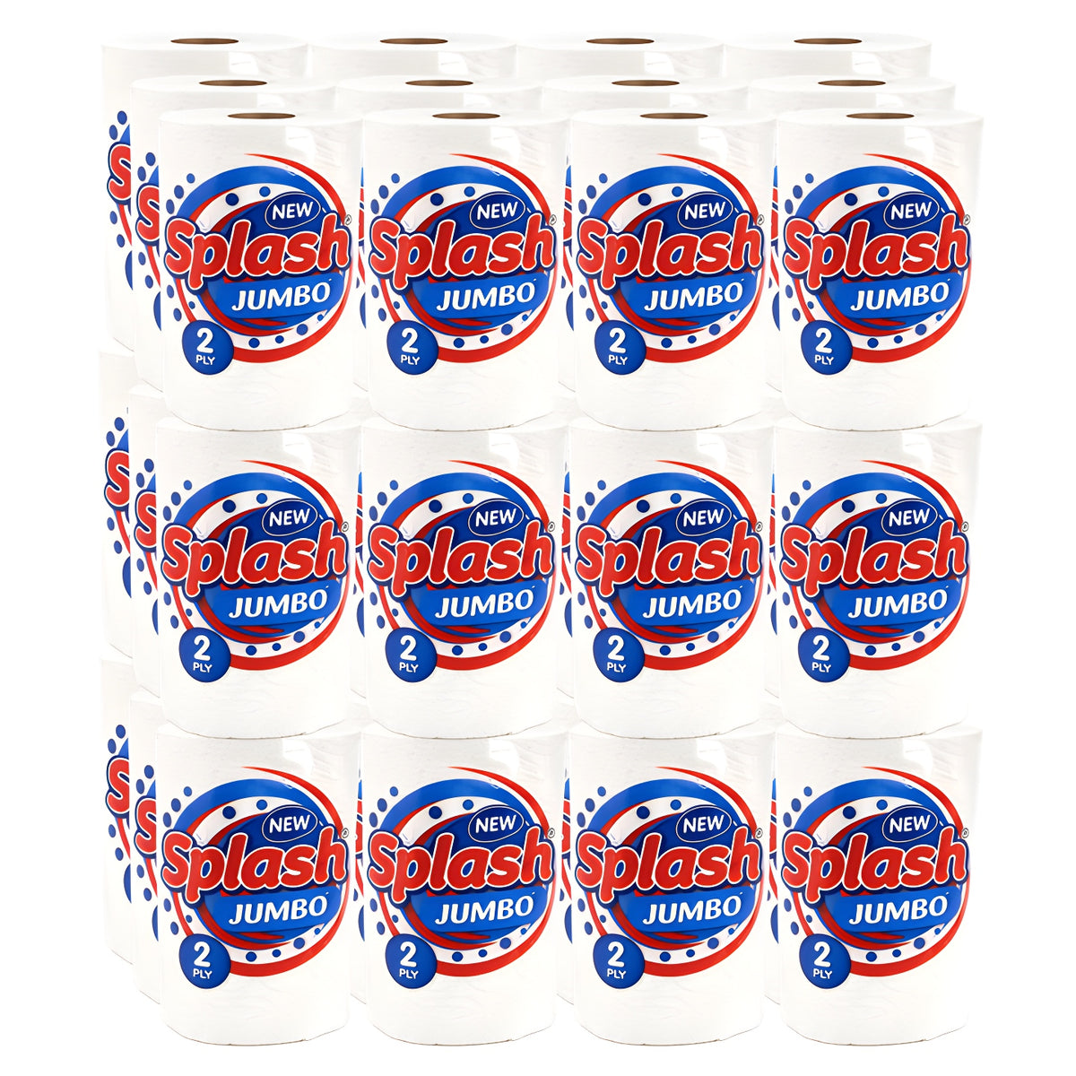 Splash Jumbo 2ply Kitchen Rolls (12 Rolls)