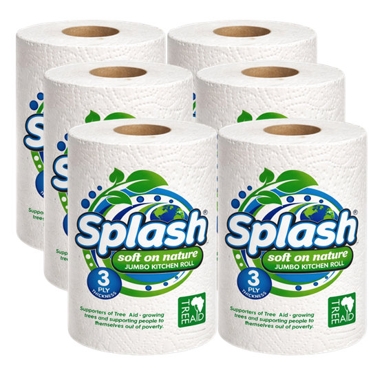 Splash Soft on Nature Jumbo 3ply Kitchen Rolls (12 Rolls)