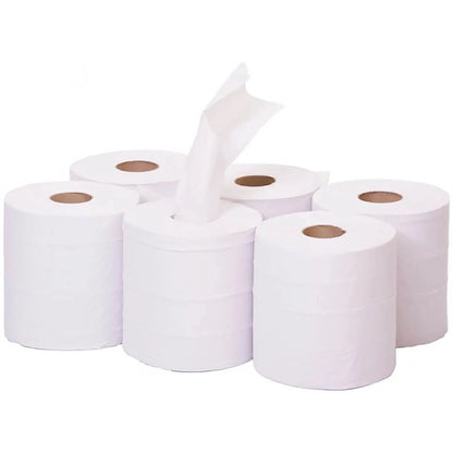 2 Ply White 150m 175mm Centrefeed - Flat Sheet