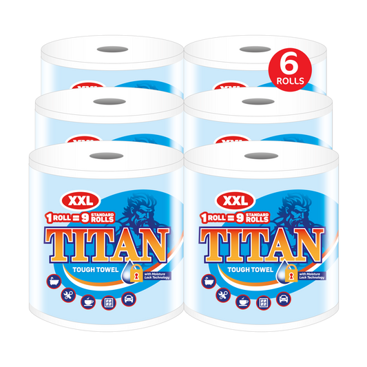 Titan XXL 2ply Jumbo Kitchen Rolls (6 Rolls)