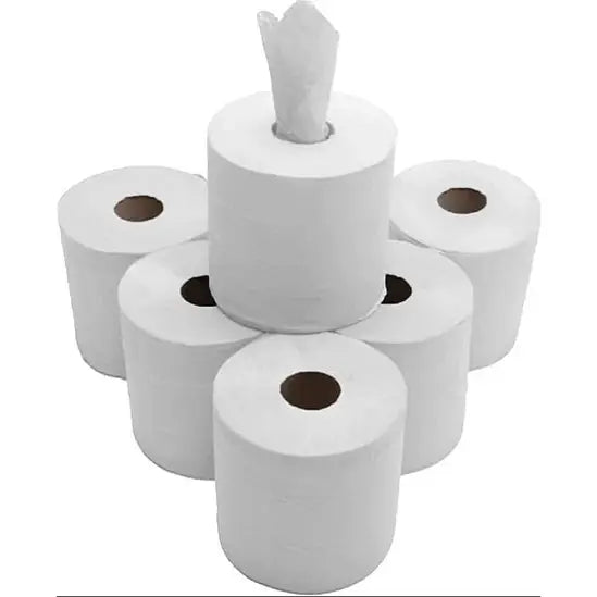 2 Ply White 500 Sheet Centrefeed - Laminated Embossed